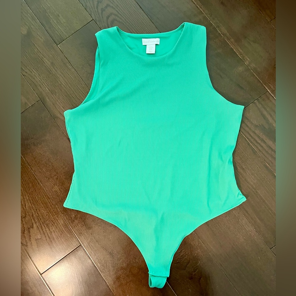 House of Harlow 1960 Aqua Bodysuit